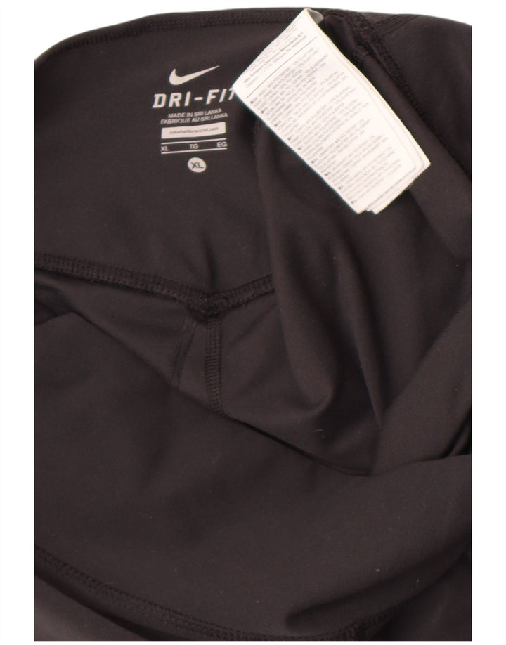 Nike Damen Dri Fit Leggings UK 18 XL Schwarz Polyester