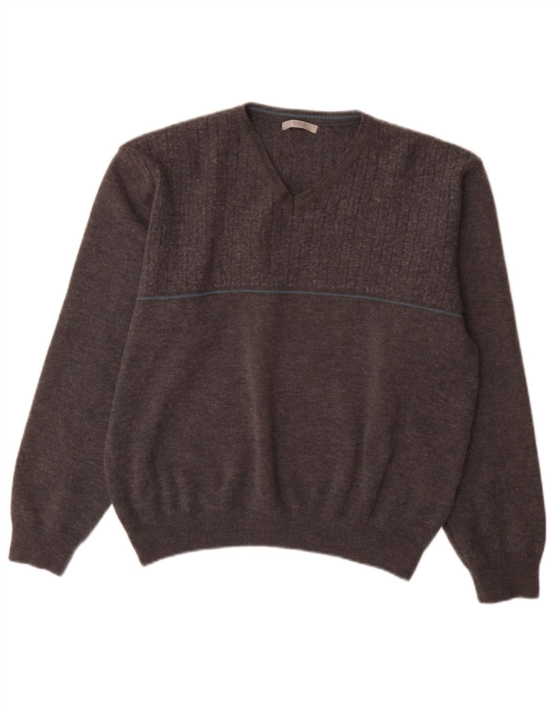 Marks & Spencer Herren-Pullover mit V-Ausschnitt, groß, Acryl, Grau