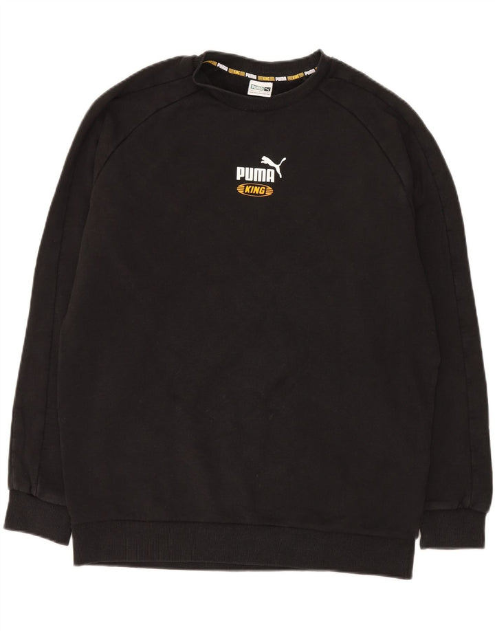 Puma Herren Grafik-Sweatshirt-Pullover, groß, schwarze Baumwolle