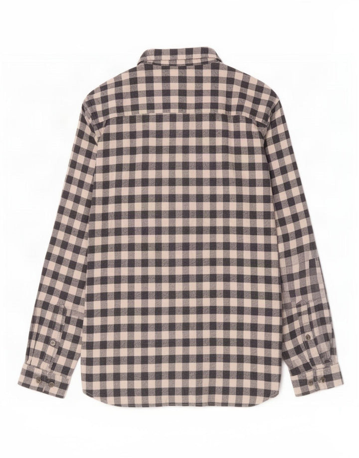 Jack & Jones Herren-Flanellhemd, mittelblau, Gingham-Baumwolle