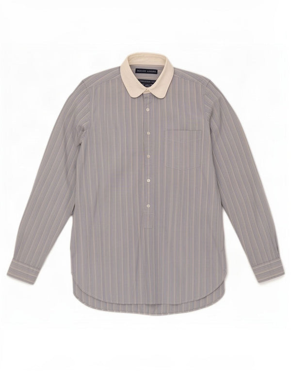 Ralph Lauren Damen-Pulloverhemd, US 6, mittelblau, gestreift, Baumwolle