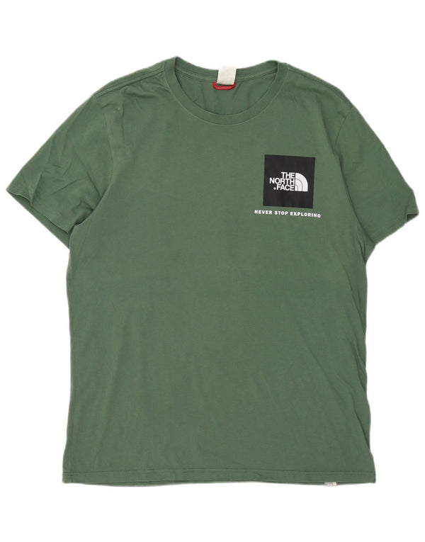 The North Face Herren-T-Shirt mit Grafik, Größe L, Grün, Baumwolle