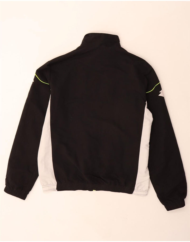 Lotto Herren-Trainingsanzugoberteil mit Grafik, Mittelschwarzes Farbblock-Polyester