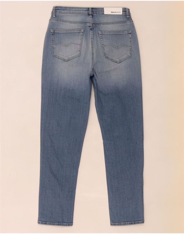 Replay Mom Tapered Jeans für Mädchen, 13–14 Jahre, W25 L26, blaue Baumwolle
