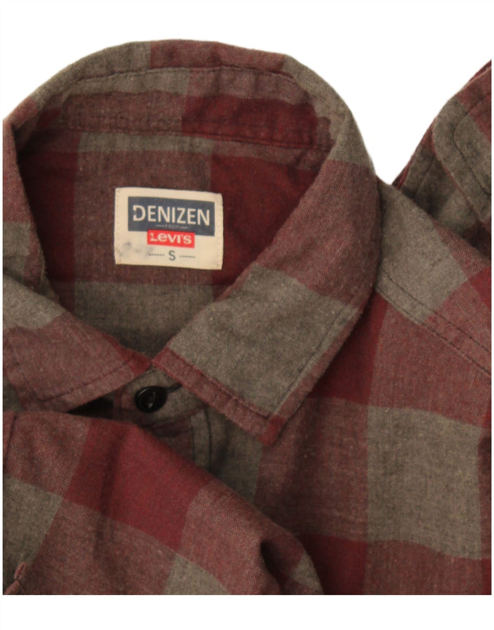 Levi's Herren Denizen Flanellhemd Small Grey Gingham