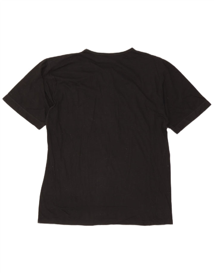 Fila Damen T-Shirt Top UK 14 Large Schwarz