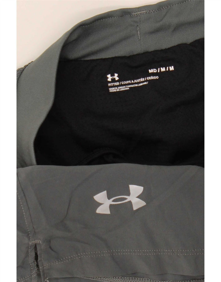 Under Armour Damen Sportshorts UK 12 Mittelgraues Polyester