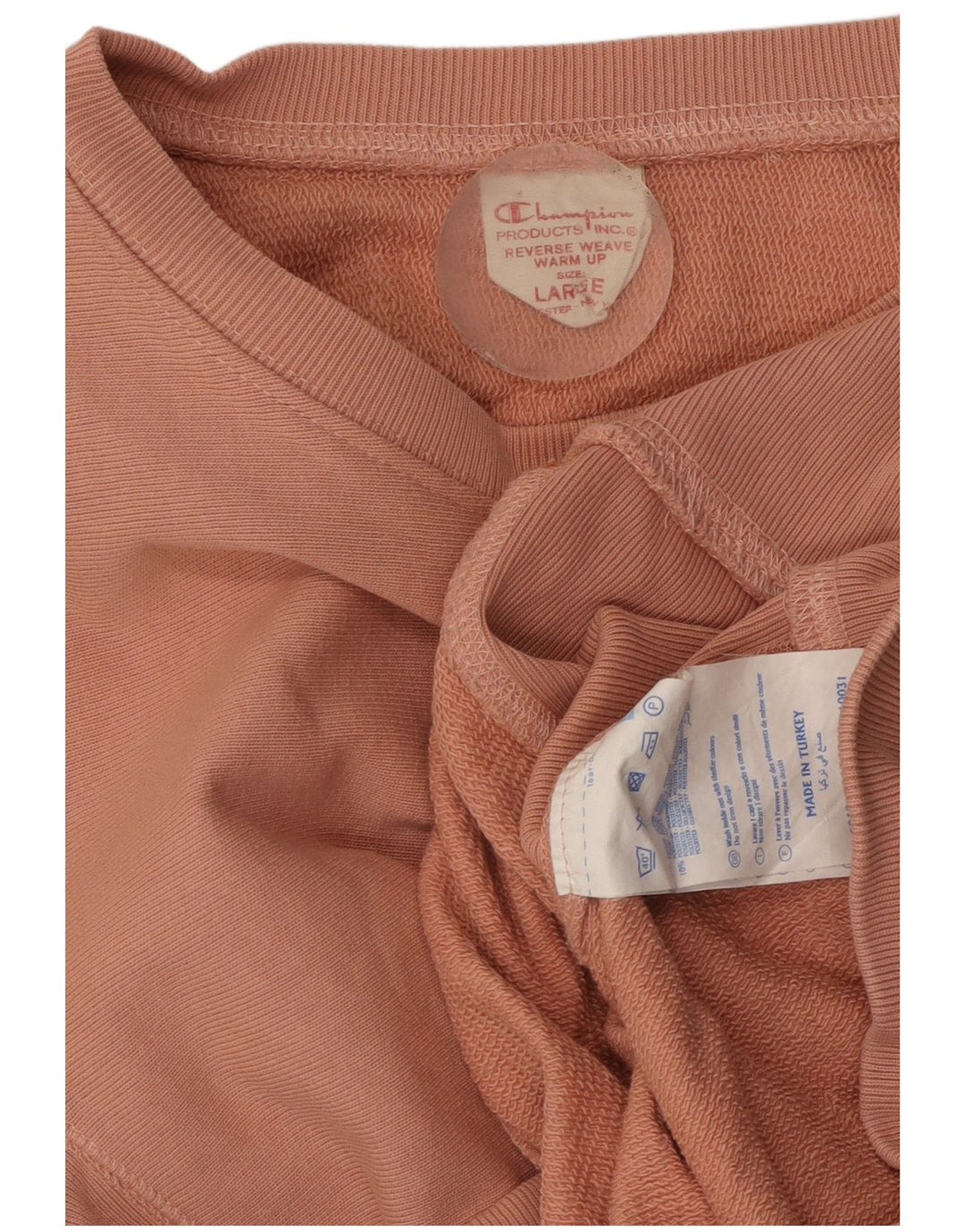 Champion Damen Sweatshirt Pullover UK 14 Large Rosa Baumwolle