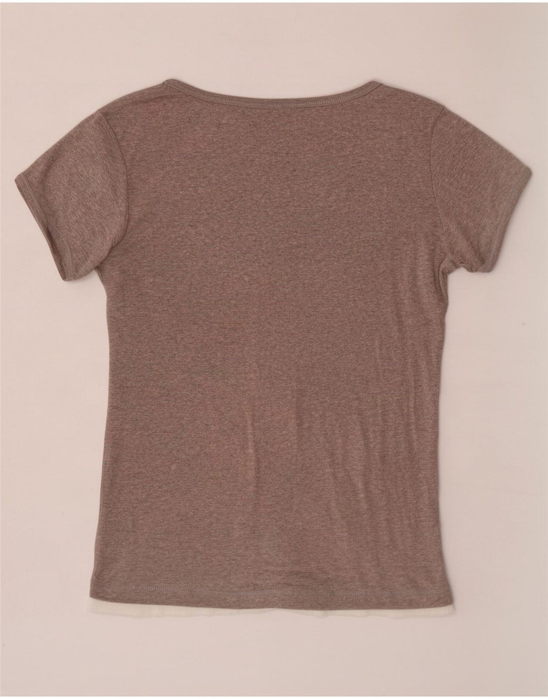 Champion Damen T-Shirt Top UK 14 Large Grau Farbblock