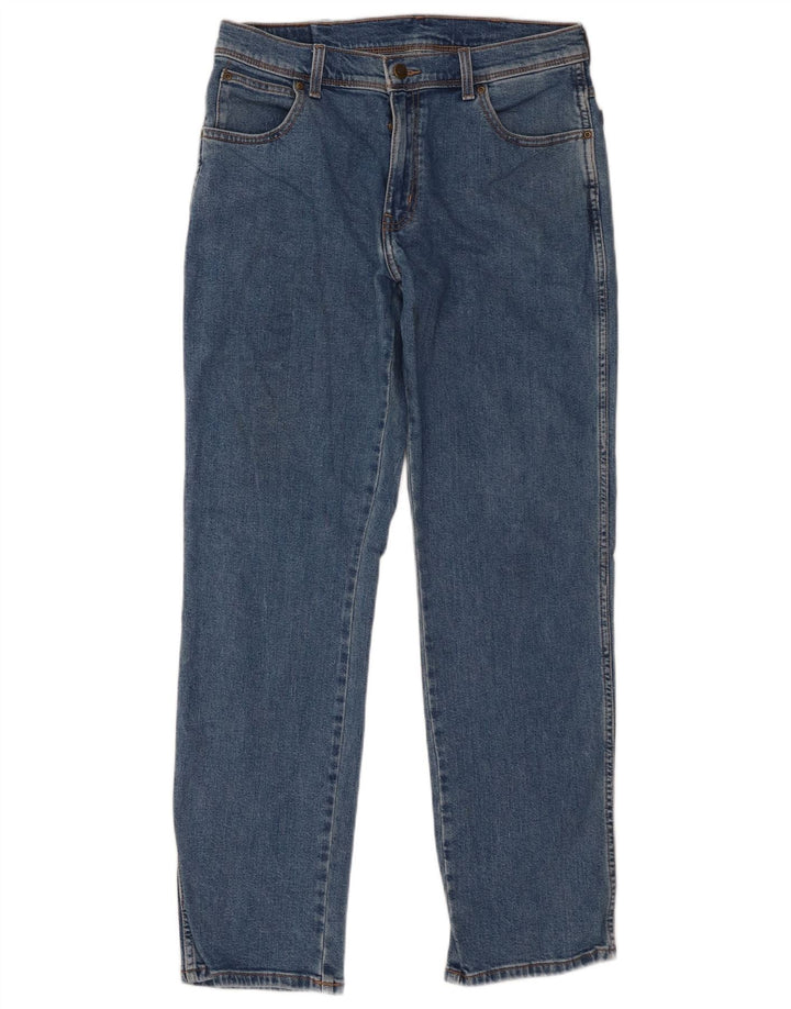 Wrangler Herren Straight Jeans W33 L32 Blaue Baumwolle