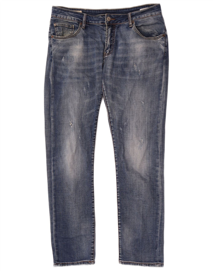 Levi's Herren 511 Distressed Slim Jeans W32 L32 Blaue Baumwolle