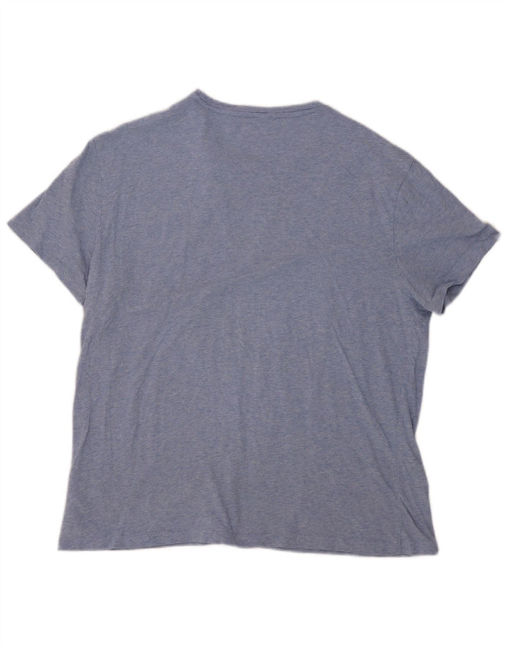 Polo Ralph Lauren Herren-T-Shirt-Oberteil aus mittelblauer Baumwolle