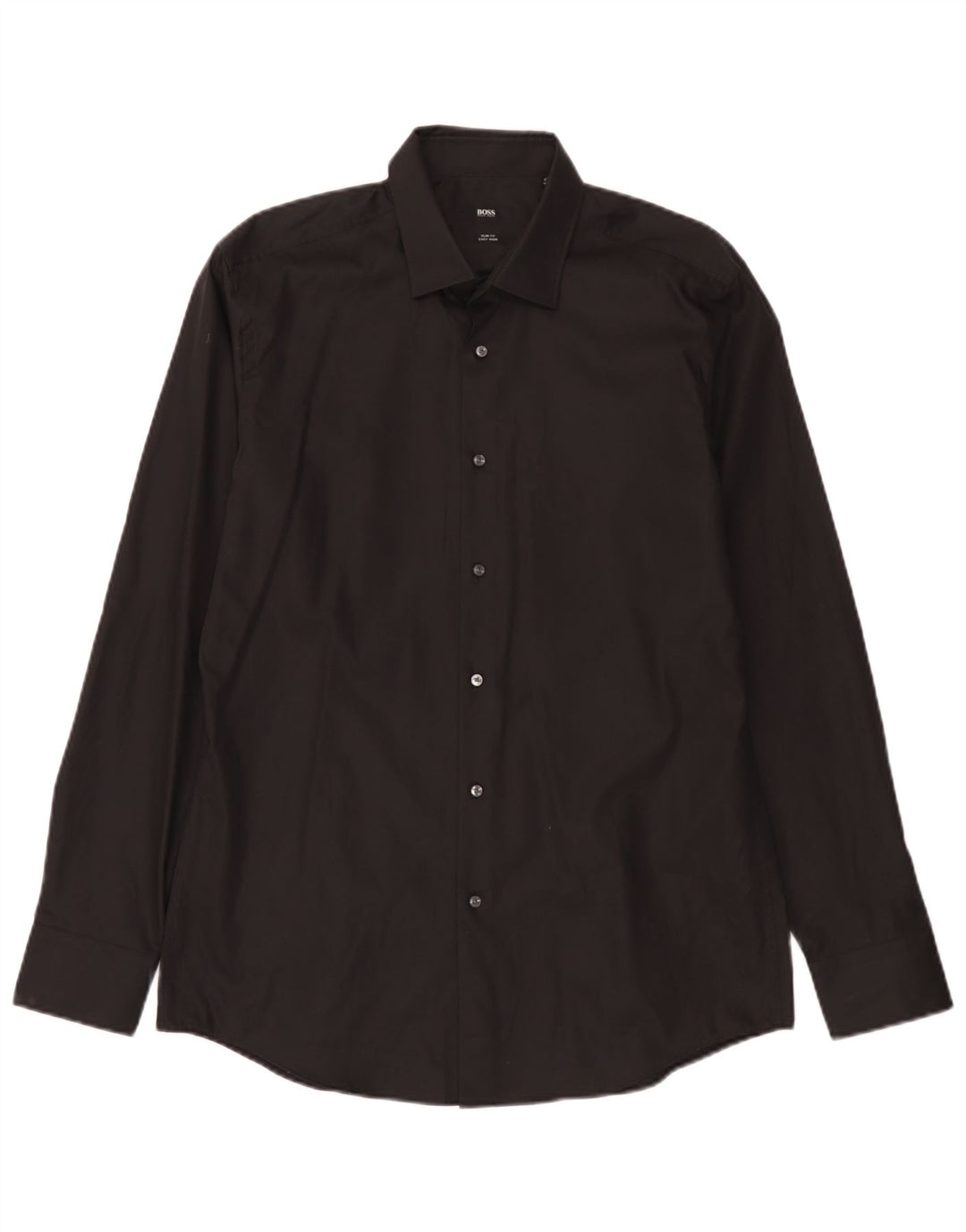 Hugo Boss Herren Slim Fit Hemd Größe 41 16 1/2 Large Schwarz