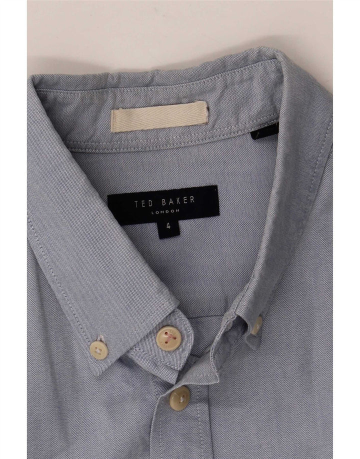 Ted Baker Herrenhemd Größe 4 Large Blau