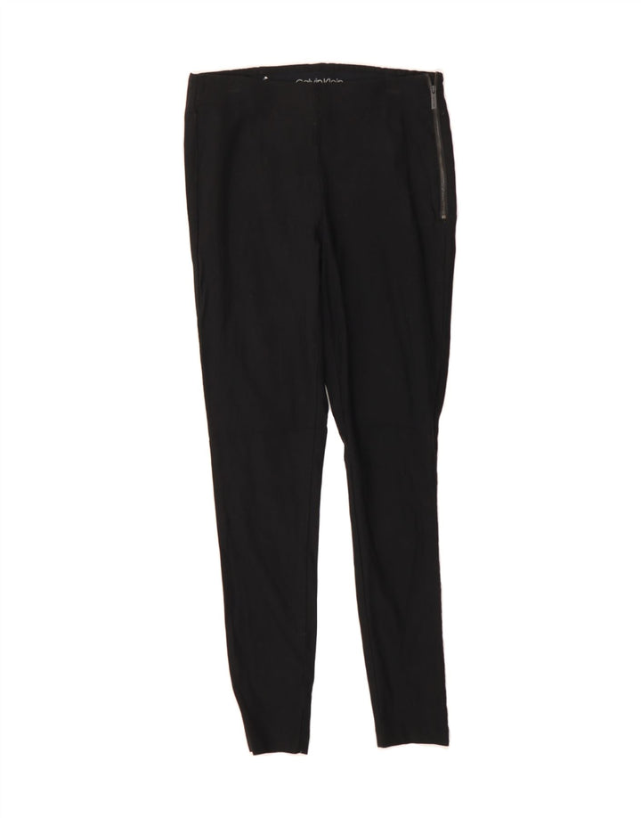 CALVIN KLEIN Womens Leggings UK 10 Small Black Viscose Vintage Calvin Klein and Second-Hand Calvin Klein from Messina Hembry 