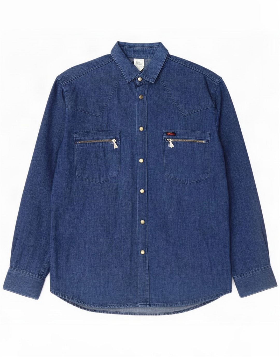 Roy Rogers Herren Jeanshemd Mittelblaue Baumwolle