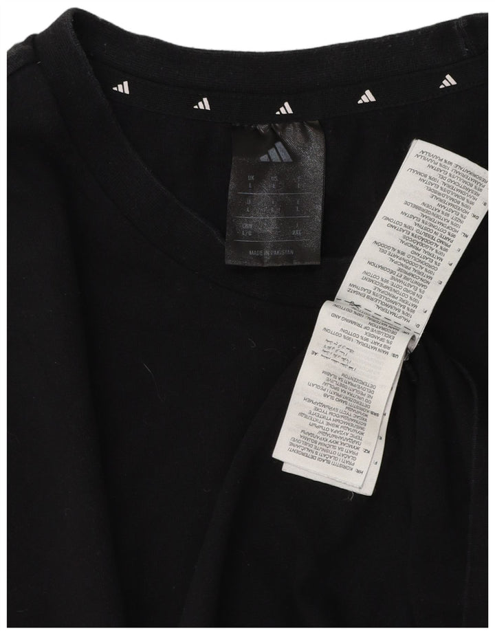 Adidas Herren T-Shirt Top Large Schwarz Baumwolle