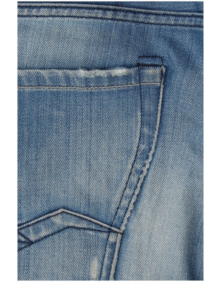 Replay Herren Waitom Denim Shorts W33 Große blaue Baumwolle