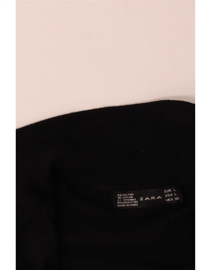 Zara Damen-Cardigan-Pullover UK 14 Large Schwarz Rayon
