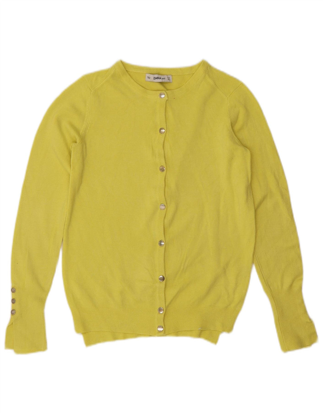 Zara Damen-Cardigan-Pullover UK 10 Small Gelb