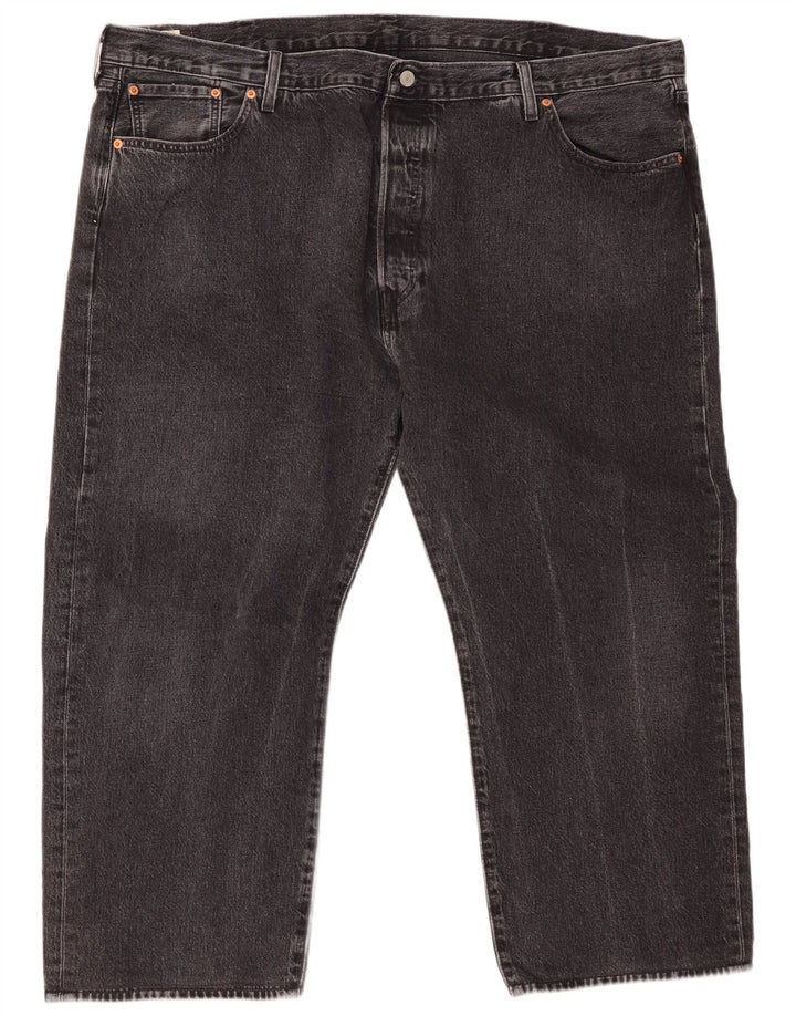 LEVI'S Herren 501 verkürzte Jeans W48 L26 Graue Baumwolle