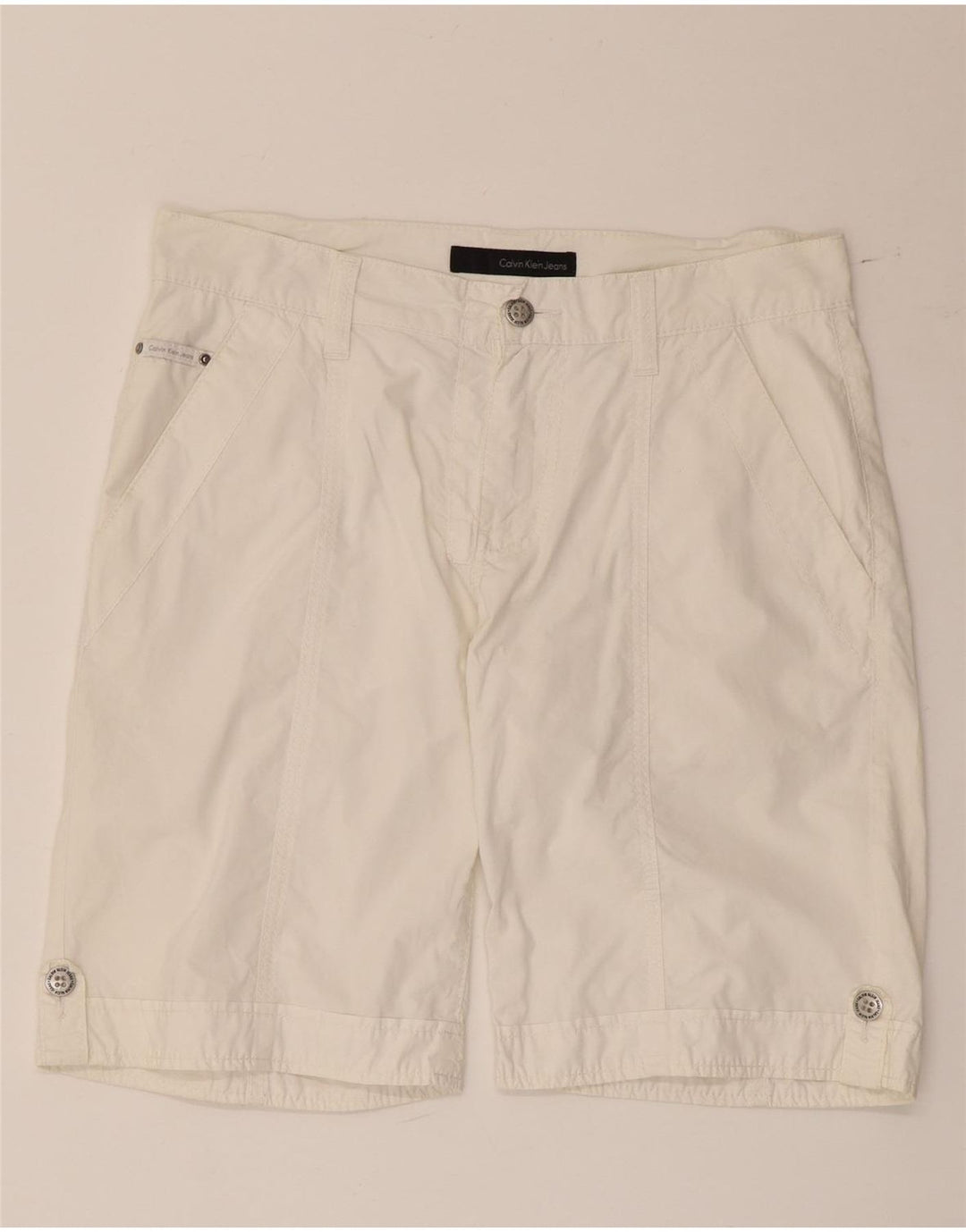 Calvin Klein Herren Chinoshorts W32 Mittelweiß