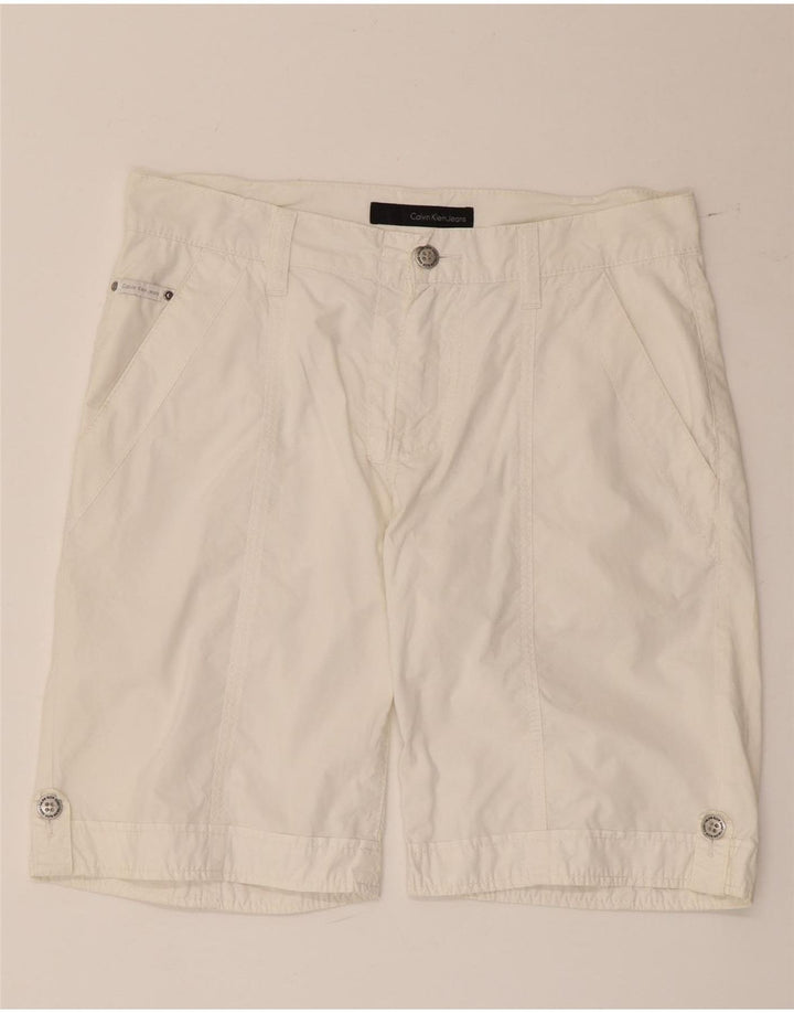 Calvin Klein Herren Chinoshorts W32 Mittelweiß