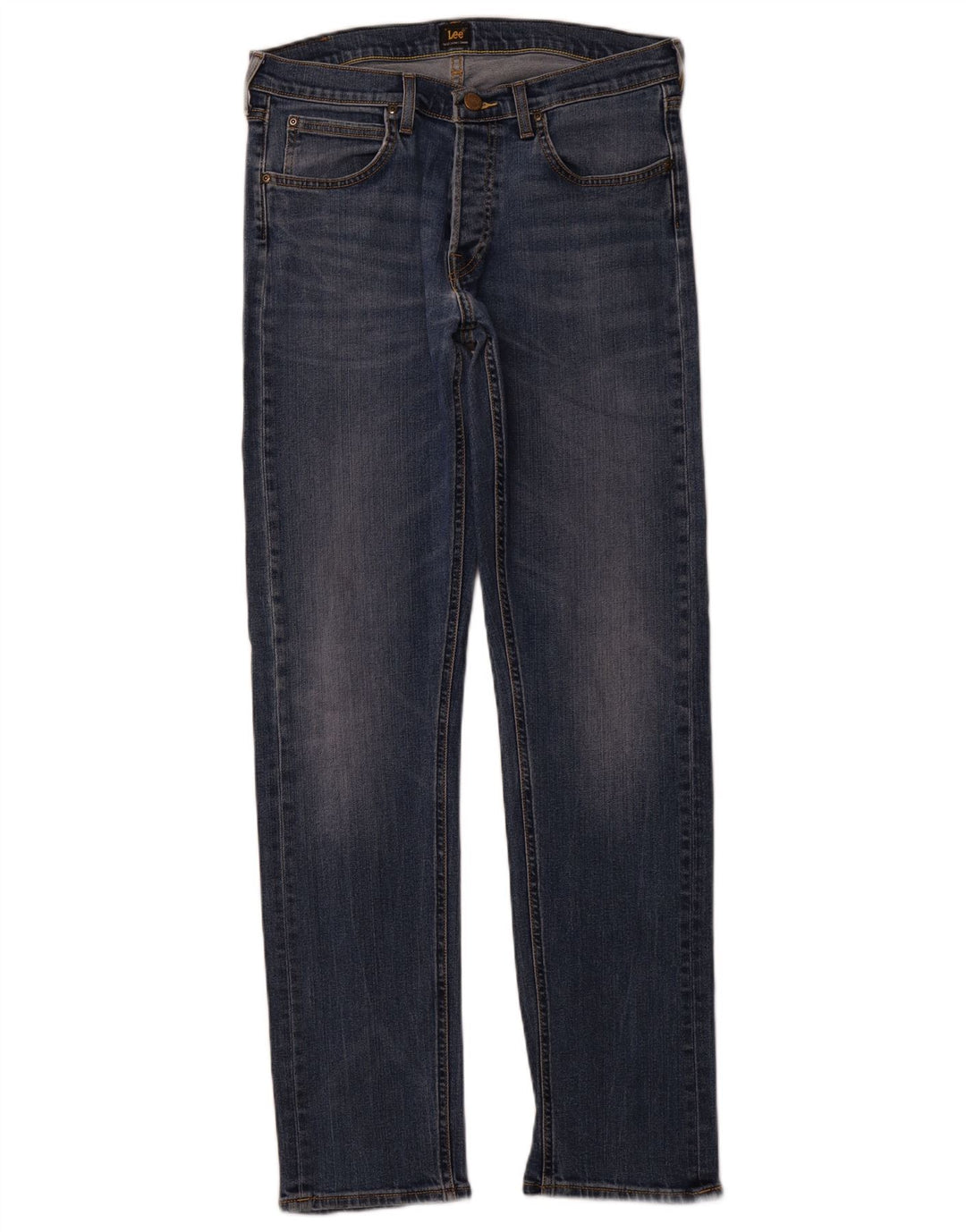 Lee Herren Daren Straight Jeans W32 L34 Blaue Baumwolle