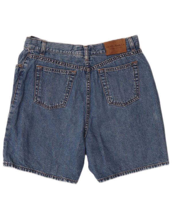 Ralph Lauren Womens Petite Denim Shorts US 12 Large W30 Blaue Baumwolle