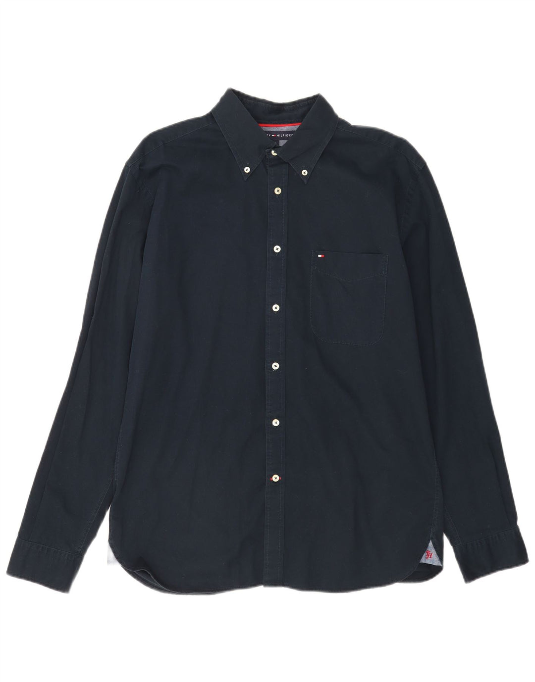 TOMMY HILFIGER Herrenhemd Große Marineblaue Baumwolle