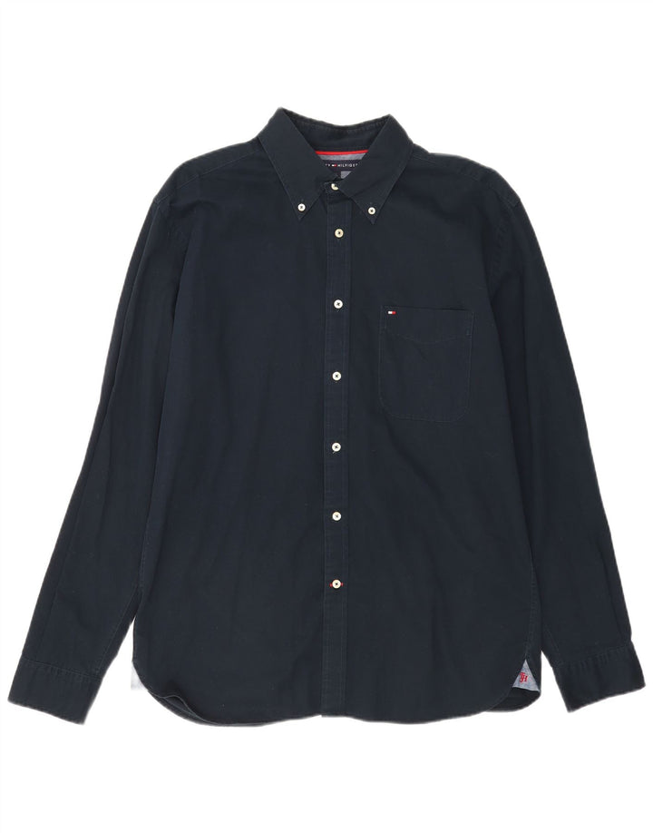 TOMMY HILFIGER Herrenhemd Große Marineblaue Baumwolle