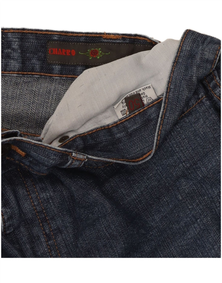 CHARRO Mens Straight Jeans IT 50 Large W34 L32 Blue Cotton