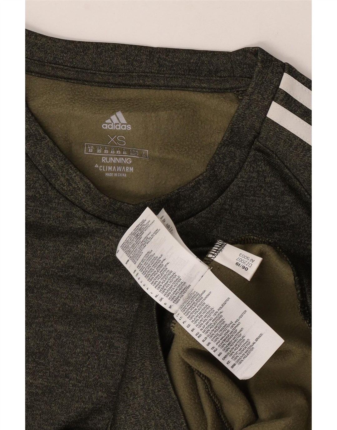 Adidas Herren Climawarm Sweatshirt Pullover XS Khaki geflecktes Polyester