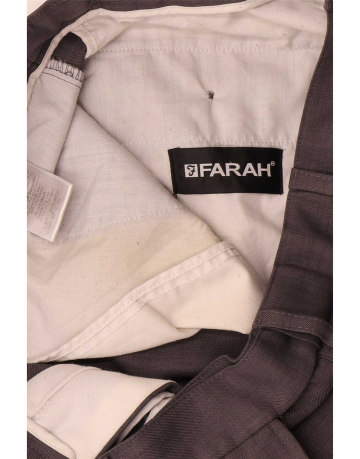 Farah Herren gerade Chinohose W32 L31 Grau Polyester