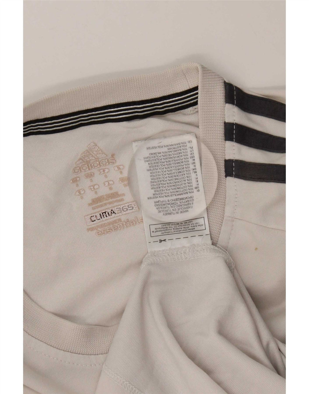 Adidas Herren Clima 365 T-Shirt Top Small Weiß Baumwolle