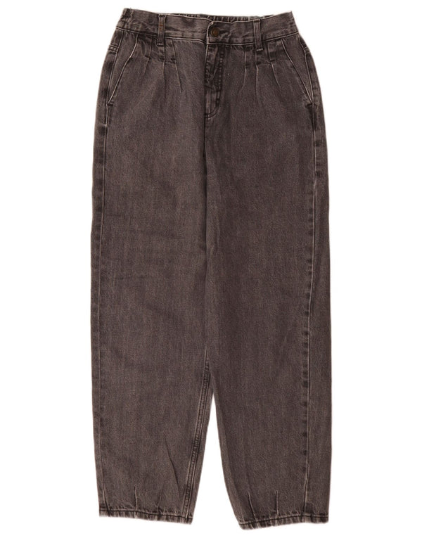 Benetton Damen High Waist Pegged Tapered Jeans W26 L26 Grau