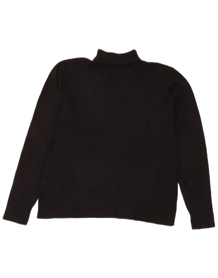 Essentials Rollkragenpullover für Damen, Gr. 14, Mittelschwarz, Acryl
