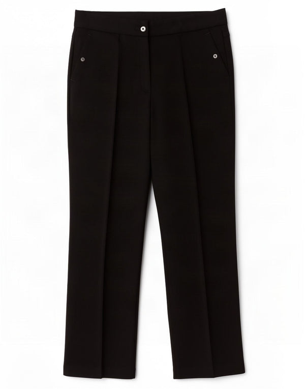 Marks & Spencer Damen Gerade Chinohose UK 12 Medium W32 L30 Schwarz
