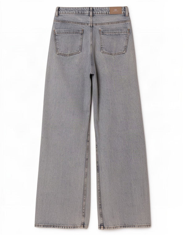 Zara Damen Distressed Jeans mit weitem Bein EU 38 Small W28 L32 Blaue Baumwolle