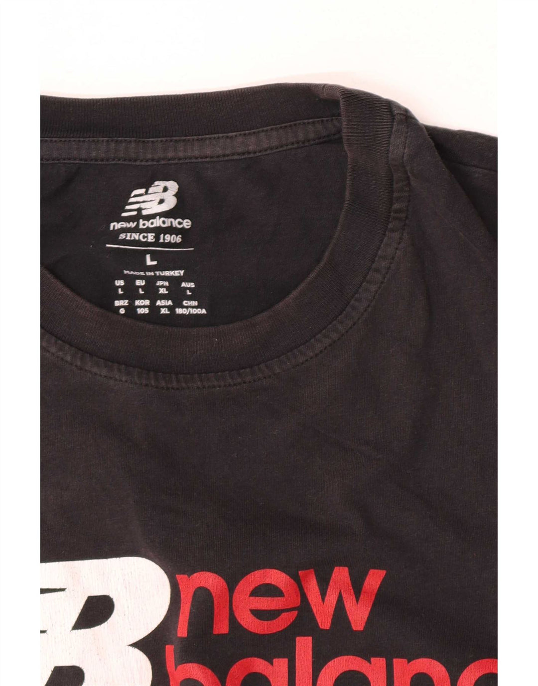 New Balance Herren-T-Shirt mit Grafik, Größe L, Schwarz