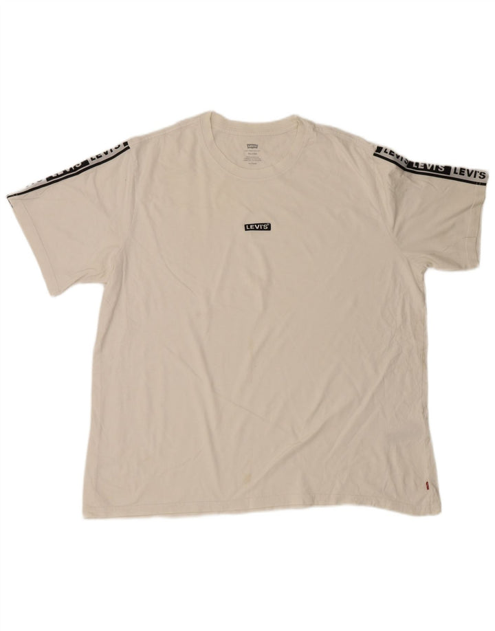 Levi's Herren Relaxed Graphic T-Shirt Top XL aus weißer Baumwolle