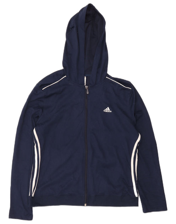 Adidas Damen-Trainingsanzug mit Kapuze, Top-Jacke, UK 18, XL, Marineblau, Polyester