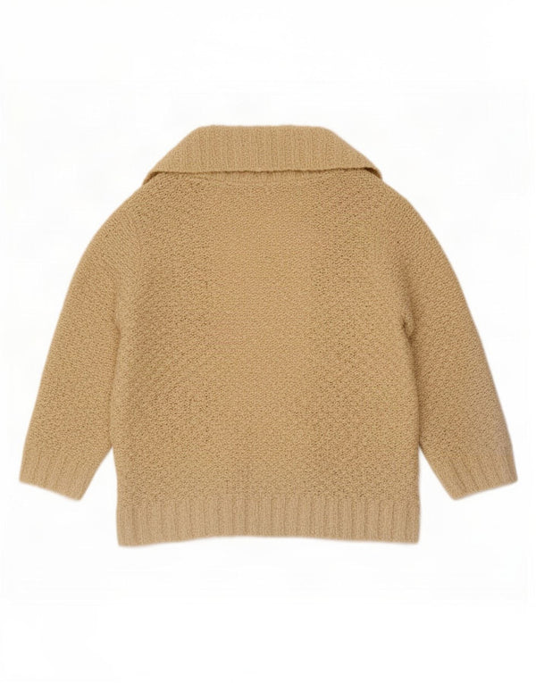 Marks & Spencer Damen-Strickjacke mit 3/4-Ärmeln, offen, Gr. 14, Mittelbeige