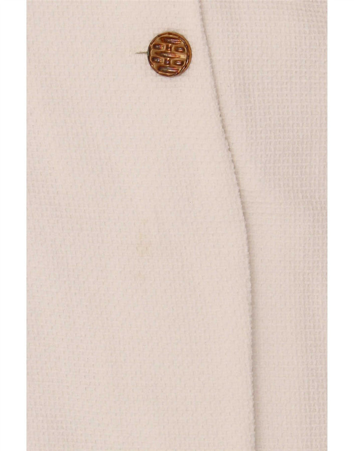 Zara Damen Bolerojacke UK 16 Large Weiß Polyester