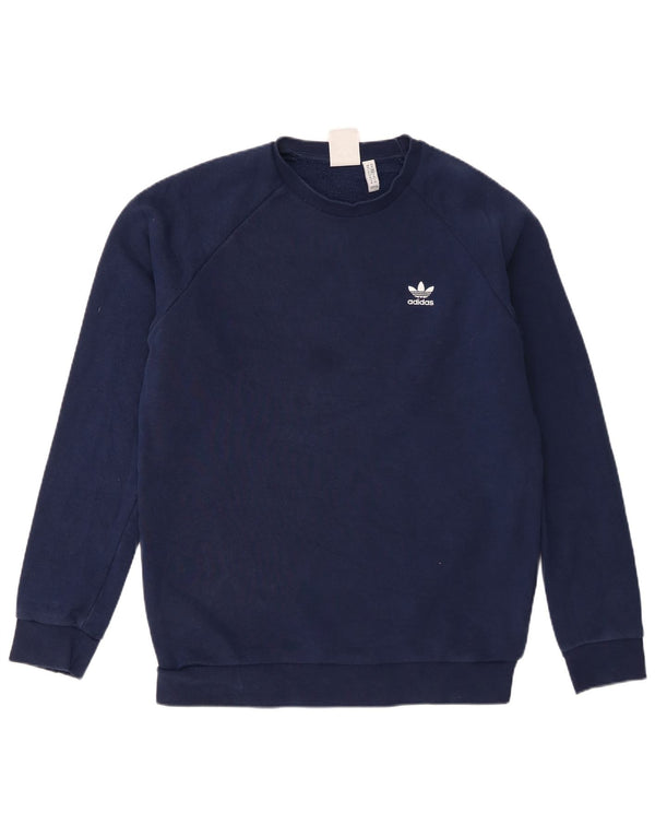 Adidas Herren Sweatshirt Pullover Medium Marineblau Baumwolle