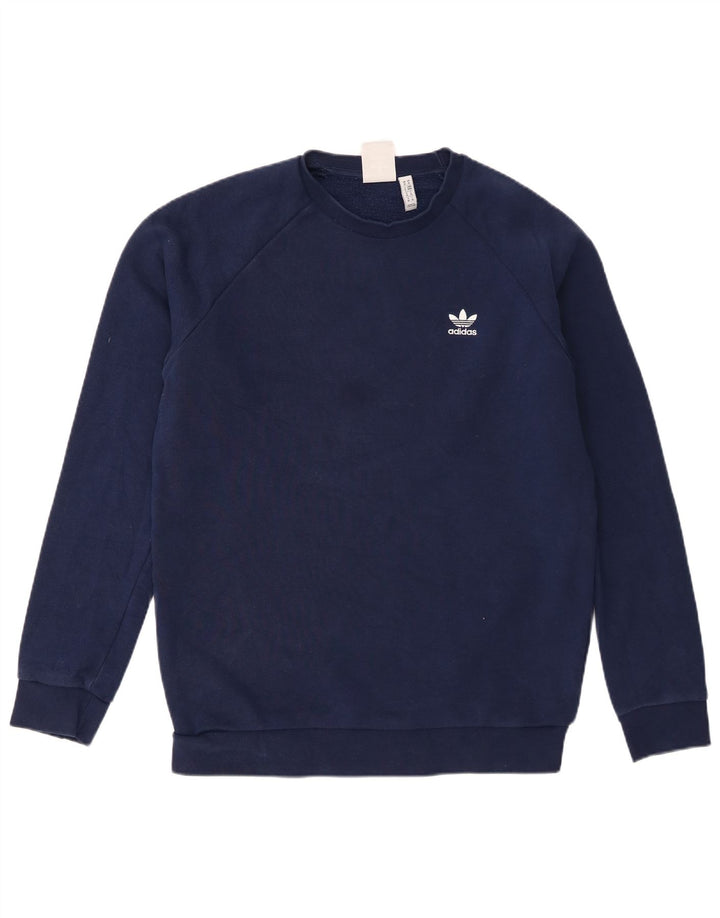 Adidas Herren Sweatshirt Pullover Medium Marineblau Baumwolle