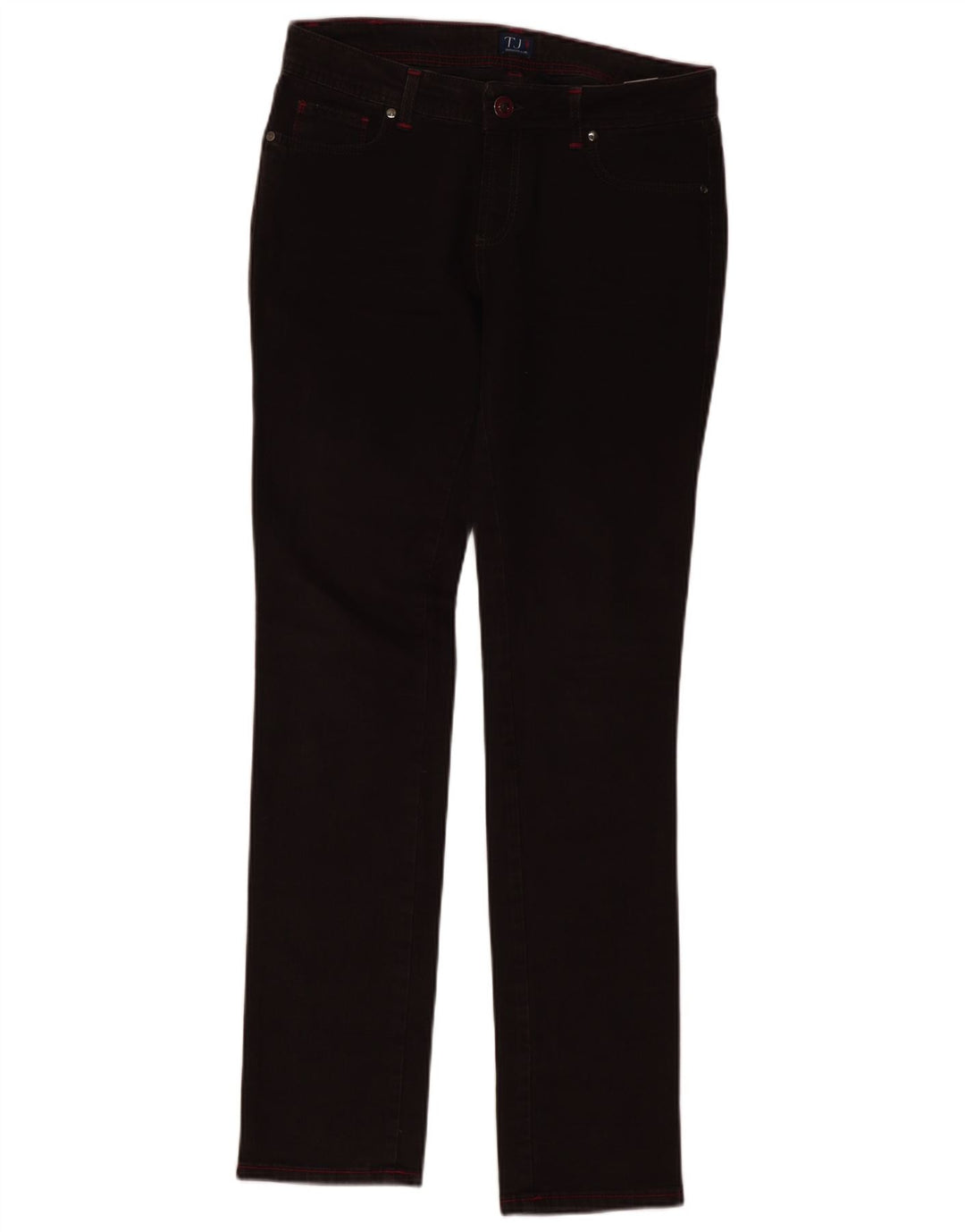 Trussardi Damen Slim Jeans W30 L33 Braune Baumwolle
