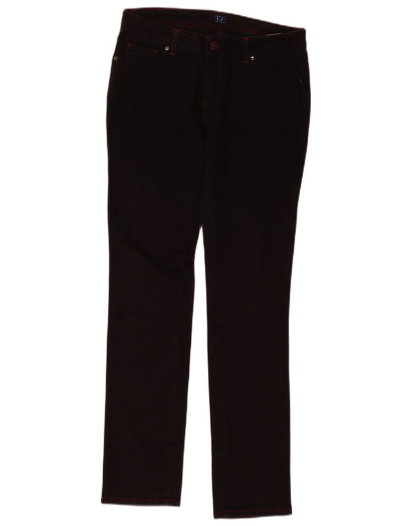 Trussardi Damen Slim Jeans W30 L33 Braune Baumwolle