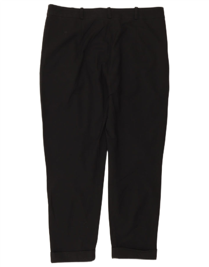 Zara Damen Tapered Cropped-Hose EU 40 Medium W30 L25 Schwarz Polyester