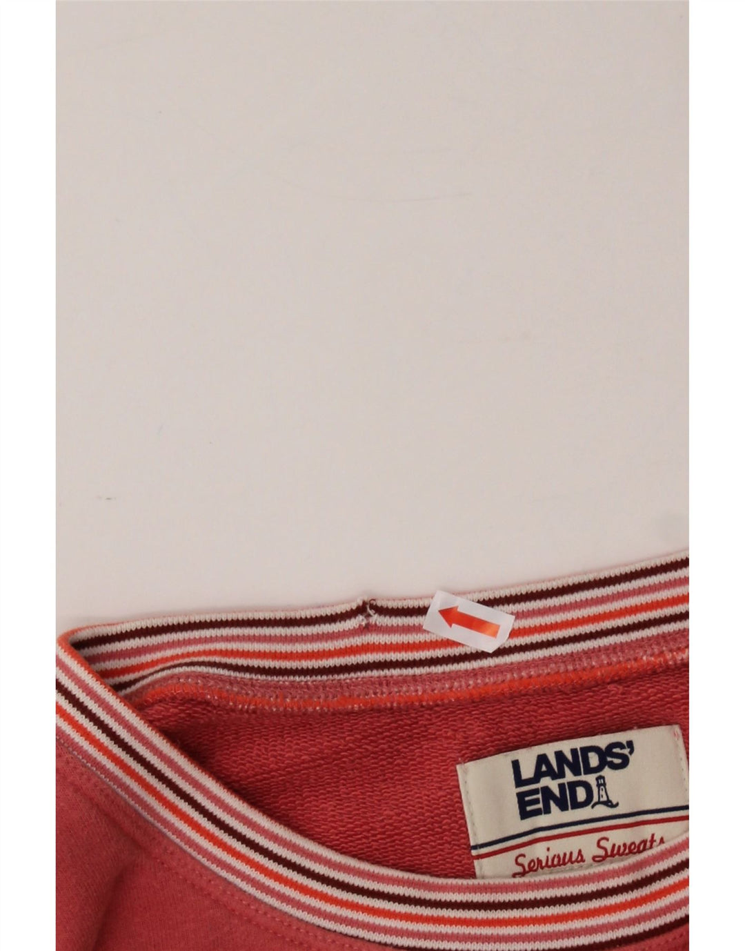 LANDS END Womens Sweatshirt Jumper UK 10 Small Pink Cotton Vintage Lands End and Second-Hand Lands End from Messina Hembry 